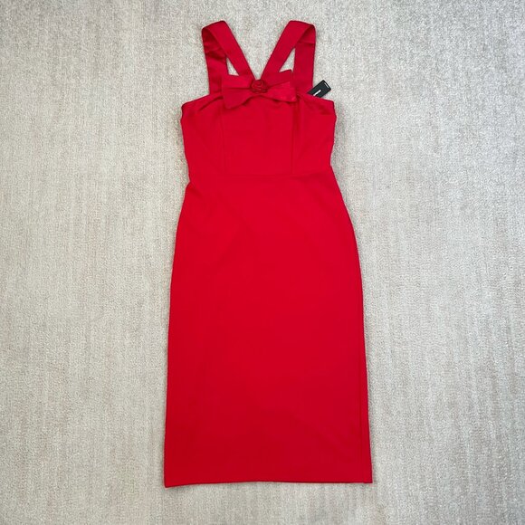 Express Dresses & Skirts - NWT Express Red Sleeveless Cocktail Party Midi Dress S